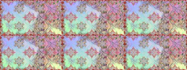 Çiçekli karalama şeklinde Raster çiçek deseni. Yumuşak, bahar çiçekli arka plan. Tarafsız renklerde çiçekler.