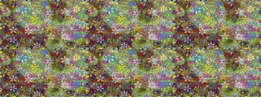 Klasik taslak çizimi. Çiçek yeşili, pürüzsüz desen. Raster çiçek izi..