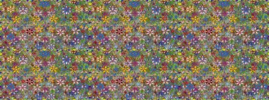 Suluboya kusursuz desen. Moda baskısı. Eski model. Çiçeğin suluboya çizimlerinin mükemmel deseni. Raster illüstrasyonu. Dekorasyon ve tasarım için güzel desen.