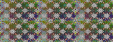 Yazdır. Raster çiçekli arka plan. Düz Çiçek Elementleri Tasarımı. Güzel kumaş deseni. Güzel, pürüzsüz bir desen. Renkli Yaz Temalı Kusursuz Arkaplan.