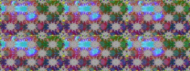 Fantezi kumaş deseni. Raster çizimde sorunsuz çiçek desenli. Düz çiçek öğeleri tasarım. Bahar Tema Dikişsiz desen arka plan rengi.