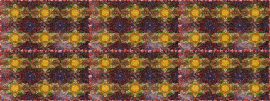 Kahverengi ve yeşil renklerde çiçeklerle çizilmiş çiçek deseni. Çiçekler suluboya tarzında kahverengi ve yeşil renklerde.