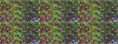 Şirin çiçekler. Satır seamless modeli. Rasterleştirme Trendy kumaş deseni.