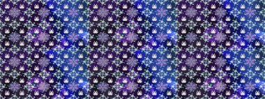 Raster - stok. Suluboya, elle çizilmiş. Kusursuz bir arka plan modeli. Vadinin mavi ve menekşe rengi çiçekleri.