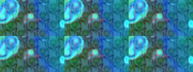 Çiçek desenli eskiz. Gömlek baskısı için çiçek boyası. Mavi ve yeşil renkte çiçekler.