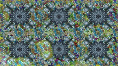 Parlak çiçekli kolaj çiçekleri mavi ve nötr. Çiçekli zambaklar kusursuz bir arka plan. Çiçek tasarımı için inanılmaz kolaj cennet tarzı..