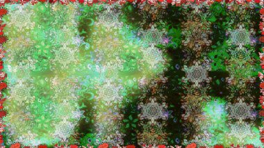 Renkli Yaz Temalı Kusursuz Arkaplan. Sevimli çiçek raster deseni. Düz Çiçek Elementleri Tasarımı. Modaya uygun kumaş deseni.