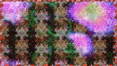 Çiçekler suluboya seamless modeli. Raster şık kumaş deseni.