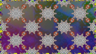 Gri ve kahverengi çiçekli bahar çiçekleri. Küçük çiçekte güzel bir desen. Moda baskıları için zarif bir şablon. Küçük renkli çiçekler. Motley illüstrasyonu.