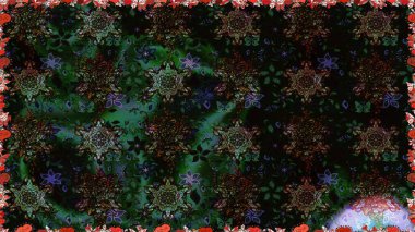 Kusursuz çiçek deseni duvar kâğıdı olarak kullanılabilir. Raster illüstrasyonu. Siyah ve gri renkte çiçekler.