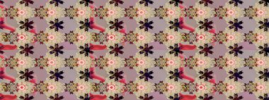 Çiçekler bej ve nötr renklerde. Raster illüstrasyonu. Küçük çiçekte sevimli çiçek deseni var..