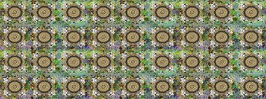 Barok tarzında altın çiçekli süs. Doku arka planında altın duvar kâğıdı. Damask kusursuz yinelenen arkaplan. Gri renklerdeki altın element.