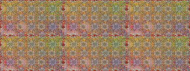 Raster illüstrasyonunda kusursuz çiçek deseni. Kahverengi renkli çiçekler. Renkli Bahar Temalı Kusursuz Arkaplan. Düz Çiçek Elementleri Tasarımı.