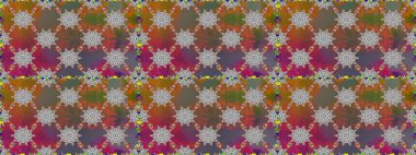 Kusursuz çiçek deseni. Raster illüstrasyonu. Raster illüstrasyonu. Asya tekstil tarzında. Kahverengi renkte çiçekler.