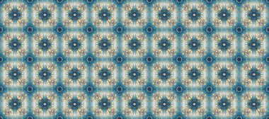 Damask arkaplanı. Altın element mavi, gri ve nötr renklerde. Barok tarzında altın çiçekli süs. Altın çiçekli, pürüzsüz desen.