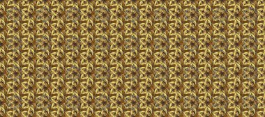 Doku arka planında altın duvar kâğıdı. Damask kusursuz yinelenen arkaplan. Sarı, kahverengi ve bej renklerde altın element. Barok tarzında altın çiçekli süs..