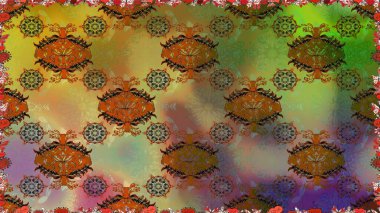 Tekstil, kumaş, kapaklar, duvar kağıtları, baskı, naylon, yapıştırma, örgü, dekupaj için çiçeksiz arkaplan. Küçük kahverengi ve yeşil çiçeklerle oldukça kaliteli besin torbası deseni.