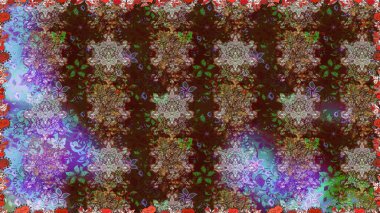 Kahverengi ve nötr renklerde çiçekler. Raster düz çiçekleri pürüzsüz desen. Tasarım hediye paketi, tebrik kartları, posterler ve afiş tasarımı.