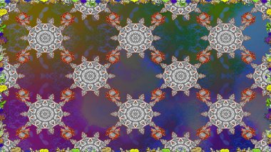 Gri ve kahverengi renkli çiçekler. Yumuşak, bahar çiçekli arka plan. Raster çiçek desenli ve çiçekli..