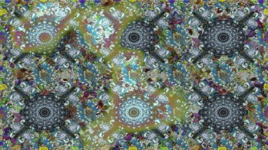 Çiçekle kusursuz desen. Düz Çiçek Elementleri Tasarımı. Gri ve nötr renkte çiçekler. Renkli Bahar Teması Kusursuz Arkaplan.