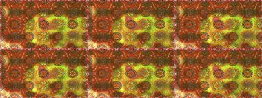 Çiçekli karalama şeklinde Raster çiçek deseni. Nazik, sevimli çiçek arkaplanı. Kahverengi renkte çiçekler.