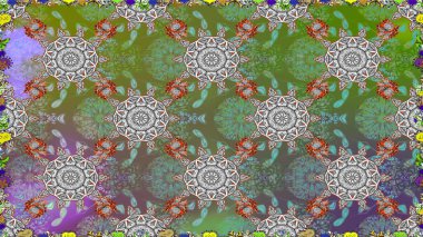 Raster illüstrasyonu. Eski model. Dekorasyon ve tasarım için güzel bir desen. Çiçeğin suluboya çizimlerinin mükemmel deseni. Moda baskısı. Suluboya kusursuz desen.