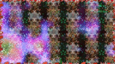 Süslü kumaş deseni. Raster deseni. Çiçekli, suluboya desenli kusursuz çiçek deseni.