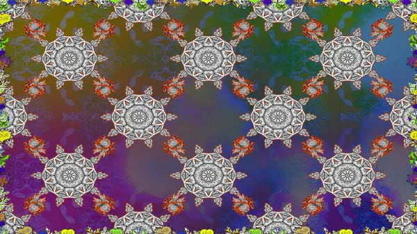 Gri ve kahverengi renkli çiçekler. Yumuşak, bahar çiçekli arka plan. Raster çiçek desenli ve çiçekli..