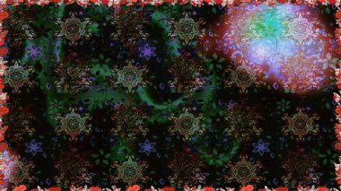 Küçük çiçekteki sevimli çiçek deseni. Güzel kumaş deseni. Güzel karalama çiçekleri olan kusursuz çiçek desenleri. Raster illüstrasyonu.