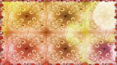 Küçük çiçekteki sevimli çiçek deseni. Birçok bej ve sarı soyut çiçekli tropik, pürüzsüz desen. Varicolobej ve sarı raster pürüzsüz çizim.