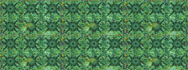 Küçük çiçekteki sevimli çiçek deseni. Yeşil ve mavi renkte çiçekler.