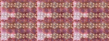 Sorunsuz çiçek desenli çiçekli, halk tarzında bırakır. Elle çizilmiş. Raster illüstrasyon.