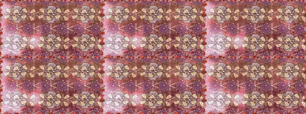 Sorunsuz çiçek desenli çiçekli, halk tarzında bırakır. Elle çizilmiş. Raster illüstrasyon.