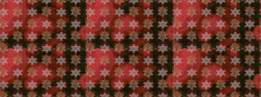 Küçük çiçekteki sevimli çiçek deseni. Kahverengi ve kırmızı renkte çiçekler.