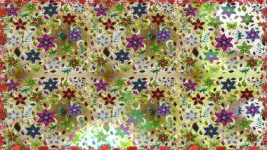 Şatafatlı bahar bahçesi dokusu. Çiçeksiz arka plan. Çiçek deseni. Raster illüstrasyonu.