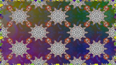 Botanical seamless pattern. Organic elements. Raster pattern. Watercolor effect.