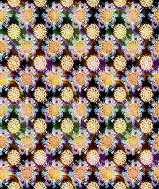 Çiçekli karalama şeklinde Raster çiçek deseni. Tarafsız ve bej renkli çiçekler. Nazikçe, güzel çiçek arkaplanı..