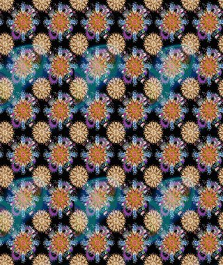 Küçük çiçekteki kusursuz desen. Raster illüstrasyonu. Hoş bir çiçek geçmişi var. Güzel kumaş deseni.