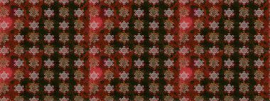 Kahverengi ve gri renklerde parlak çiçekli halı ile kusursuz desen.