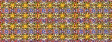 Küçük çiçekteki sevimli çiçek deseni. Varicolobrown ve bej rengi, pürüzsüz çizimler. Birçok kahverengi ve bej soyut çiçekli tropik, pürüzsüz desen.