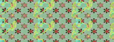 Suluboya etkisi. Organik elementler. Botanik çizim kalıbı. Raster deseni.