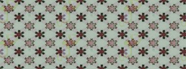 Tekrar eden çiçek arkaplanı, zarif gri çiçek duvar kağıdı. Gri renkler üzerine çiçek desenli çizimler, el yapımı papatyalar, papatyalar..