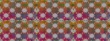 Kusursuz çiçek deseni. Raster illüstrasyonu. Raster illüstrasyonu. Asya tekstil tarzında. Kahverengi renkte çiçekler.