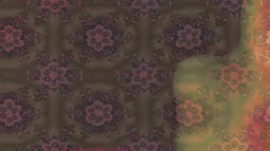 Renkli unsurlarla hareketli arka plan görüntüleri. Çiçekler. Eski model. Bayrak tarzı. Video kaydı. Şablon. Döngü. Kusursuz.. 