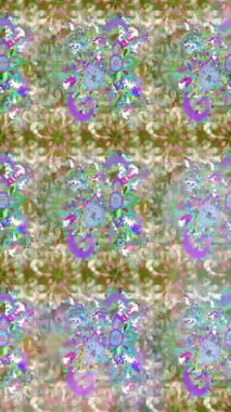 Renkli unsurlarla hareketli arka plan görüntüleri. Çiçekler. Eski model. Bayrak tarzı. Video kaydı. Şablon. Döngü. Kusursuz.. 