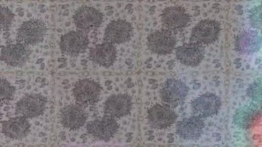 Renkli unsurlarla hareketli arka plan görüntüleri. Çiçekler. Eski model. Bayrak tarzı. Video kaydı. Şablon. Döngü. Kusursuz.. 