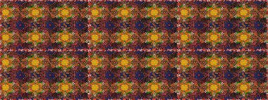 Çiçek çelengi. Kıvırcık, parlak örgü. Şablon, pürüzsüz, çiçekli kenar. Eski moda arka plan. Güzel, parlak, pürüzsüz kumaş, tuval. Raster illüstrasyonu.