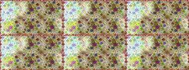 El çizimi çiçekli, pürüzsüz bir desen. Tekstil, kumaş, ambalaj, hatıra defteri için hoş bir çiçek arkaplanı. Çocuksu tasarım. Tarafsız arkaplanda.