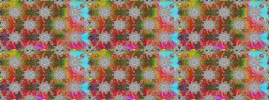 Soyut etnik raster kusursuz desen. Kabile sanatı boho baskısı, klasik çiçek arkaplanı. Arkaplan dokusu, duvar kağıdı, gri renkli çiçek teması.