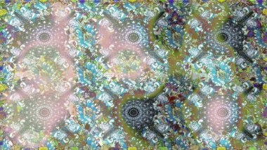 Tarafsız ve gri renklerde etnik çiçeklerle kusursuz bir desen. Raster Çiçek İllüstrasyonu güzel tekstil..